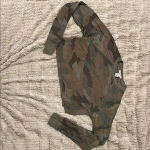 Forever 21 Olive Green Camouflage Top